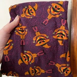 Lularoe jack o’latern scarecrow Halloween leggings OS